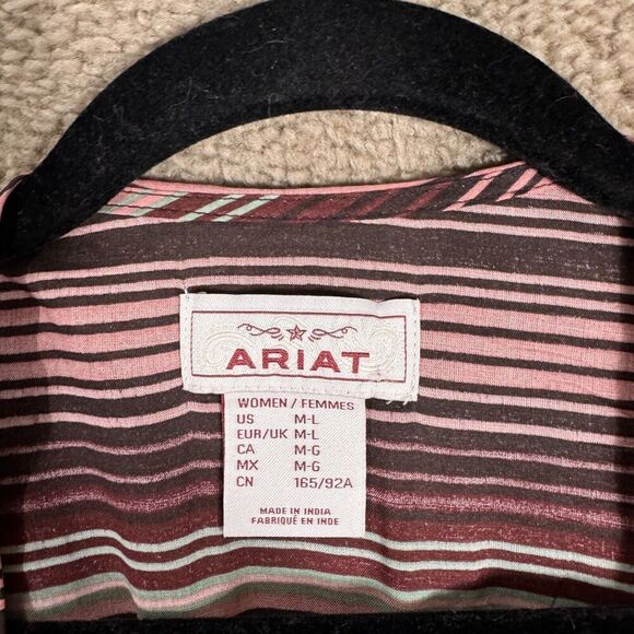 Ariat Duster Serape Womens M/L Striped‎ Southwestern Kimono Jacket Top Cardigan - Picture 6 of 10